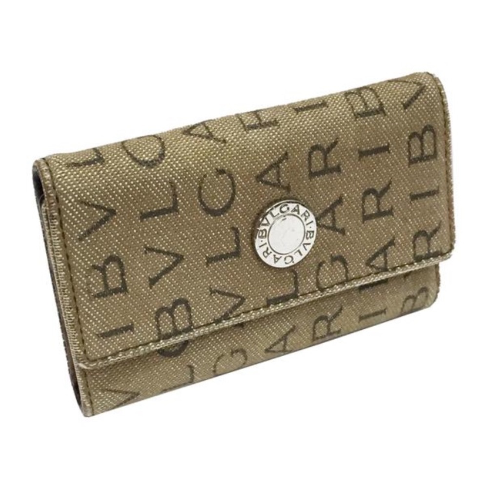 Bvlgari tan logo mania 6 key wallet